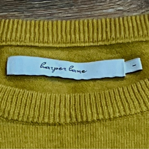 Harper Lane Elegant Women's Mustard Crewneck Top - Picture 2 of 8